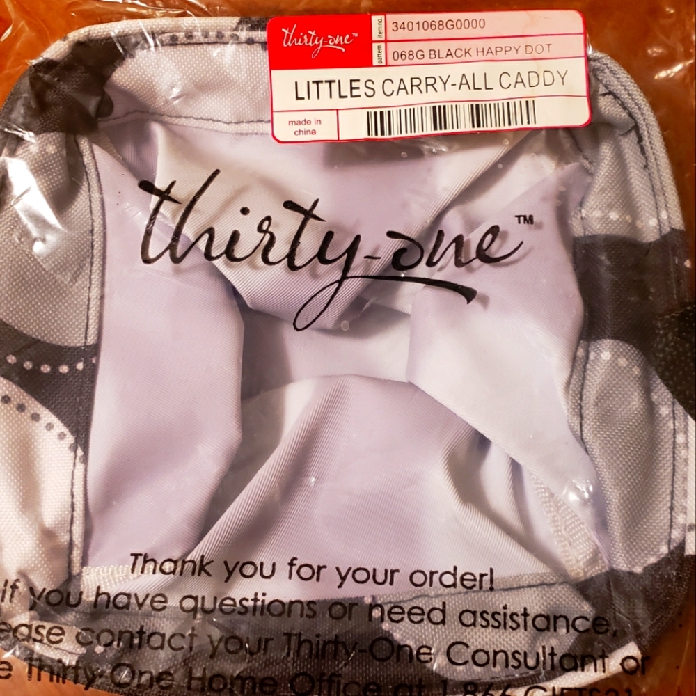 Thirty-one Black Poke a Dot Little Caddy